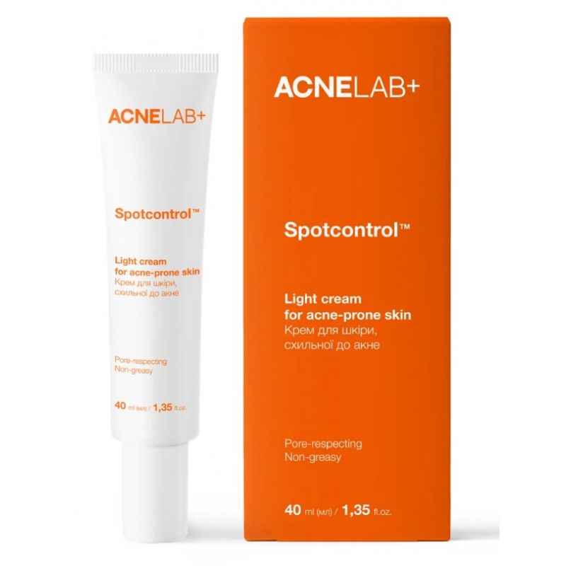ACNELAB+ Крем для обличчя, схильної до акне Spotcontrol Light Cream, 40 мл ACNELAB+ Крем для обличчя, схильної до акне Spotcontrol Light Cream, 40 мл