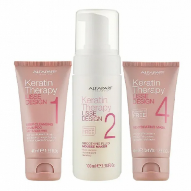 Набір для процедури кератинового відновлення волосся Alfaparf Milano Lisse Design Keratin Therapy Набір для процедури кератинового відновлення волосся Alfaparf Milano Lisse Design Keratin Therapy