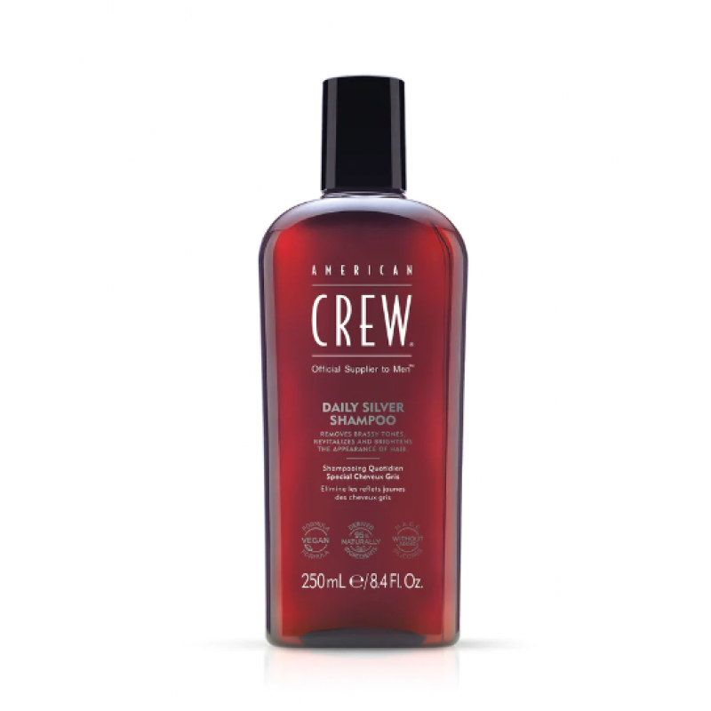 Шампунь для сивого волосся American Crew Daly Silver Shampoo, 250 мл Шампунь для сивого волосся American Crew Daly Silver Shampoo, 250 мл