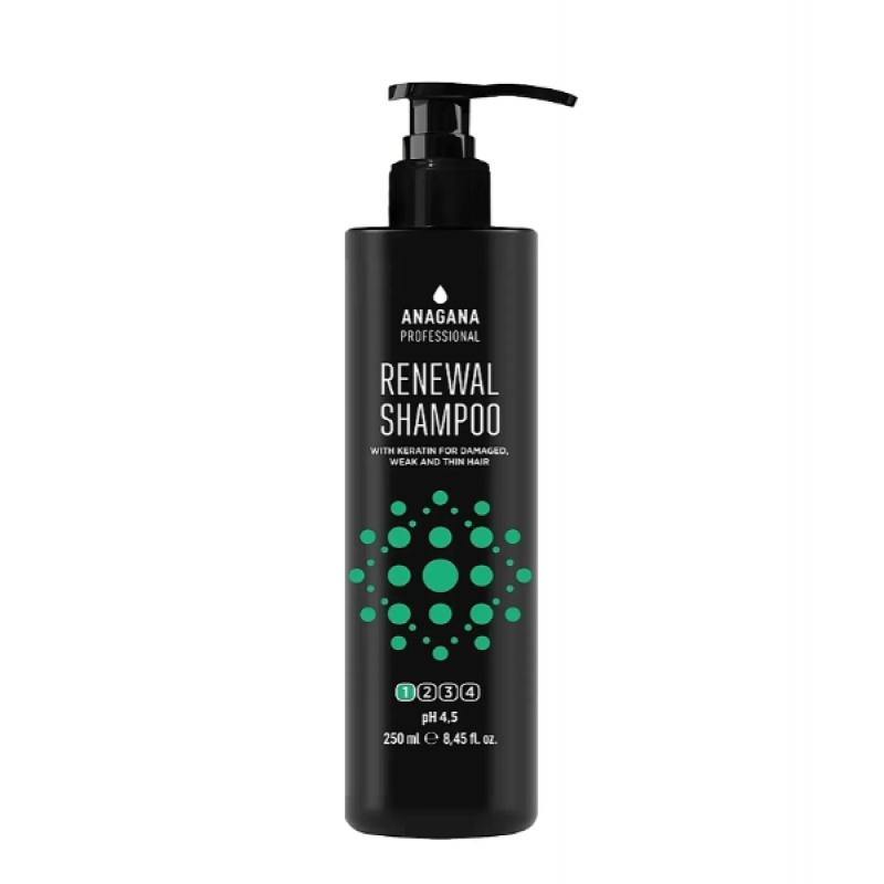 Шампунь для пошкодженого волосся Anagana Professional Renewal Shampoo With Melanin Шампунь для пошкодженого волосся Anagana Professional Renewal Shampoo With Melanin