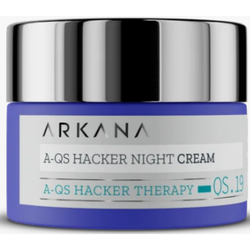 Нічний крем для жирної шкіри обличчя Arkana A-QS Hacker Night Cream, 50 мл Нічний крем для жирної шкіри обличчя Arkana A-QS Hacker Night Cream, 50 мл