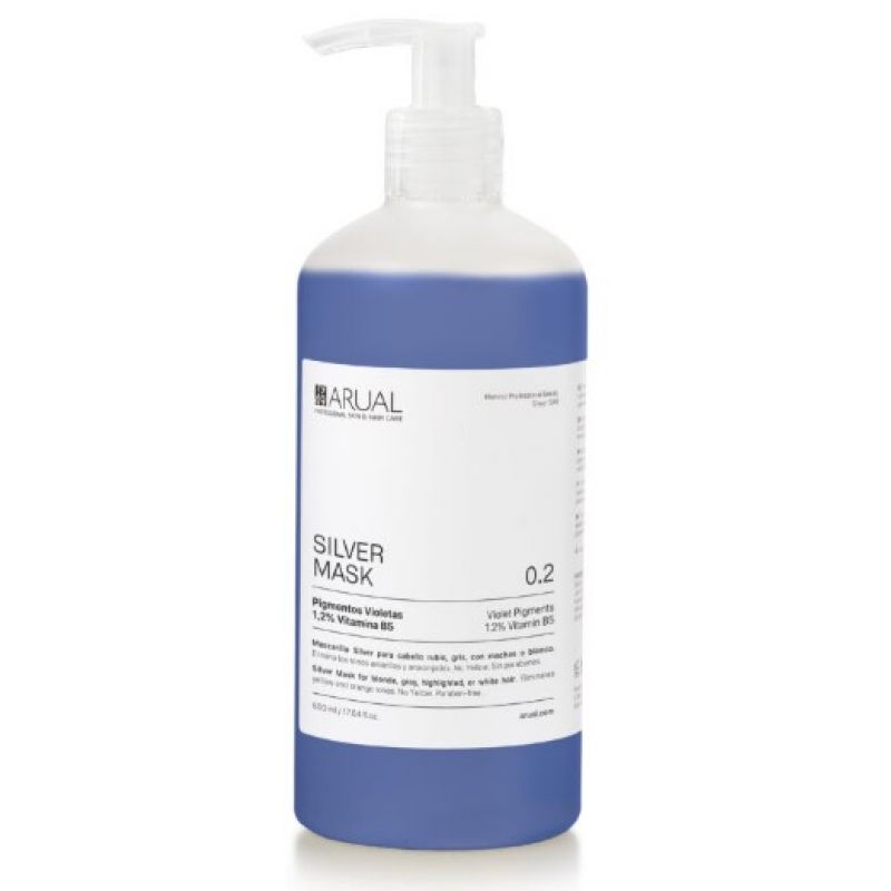 Маска для світлого, сивого та висвітленого волосся Arual Silver Mask 500 мл Маска для світлого, сивого та висвітленого волосся Arual Silver Mask 500 мл