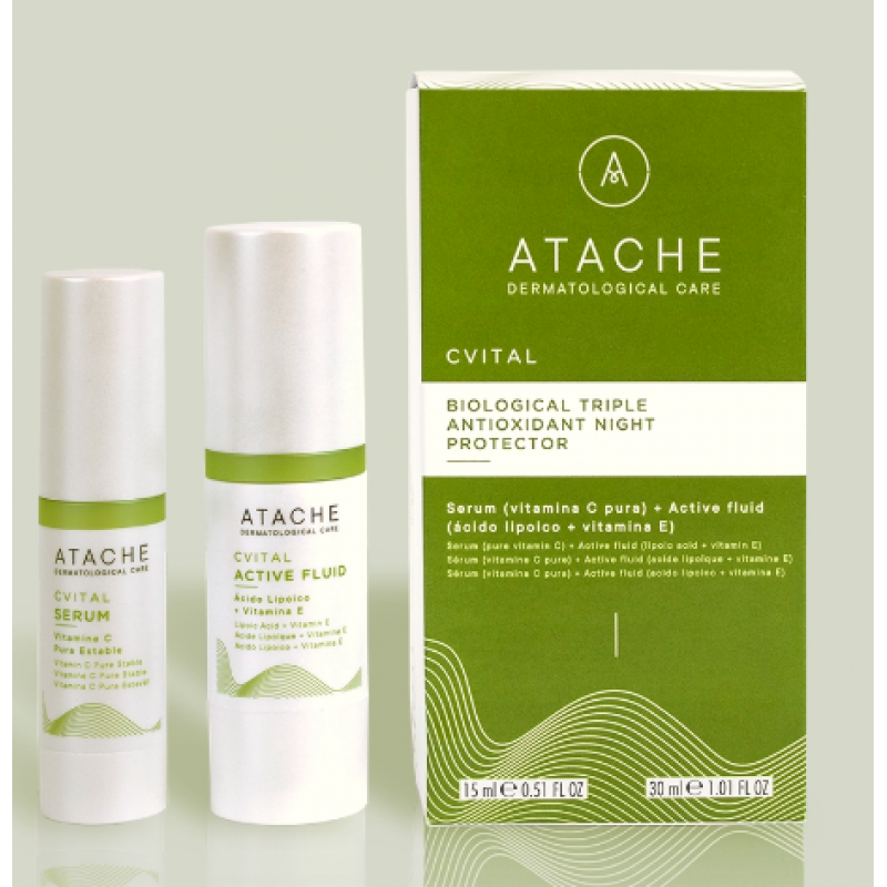 Високоінтенсивний нічний догляд Atache C Vital Biological Triple-Antioxidant Night Protector 30 мл + 15 мл Високоінтенсивний нічний догляд Atache C Vital Biological Triple-Antioxidant Night Protector 30 мл + 15 мл