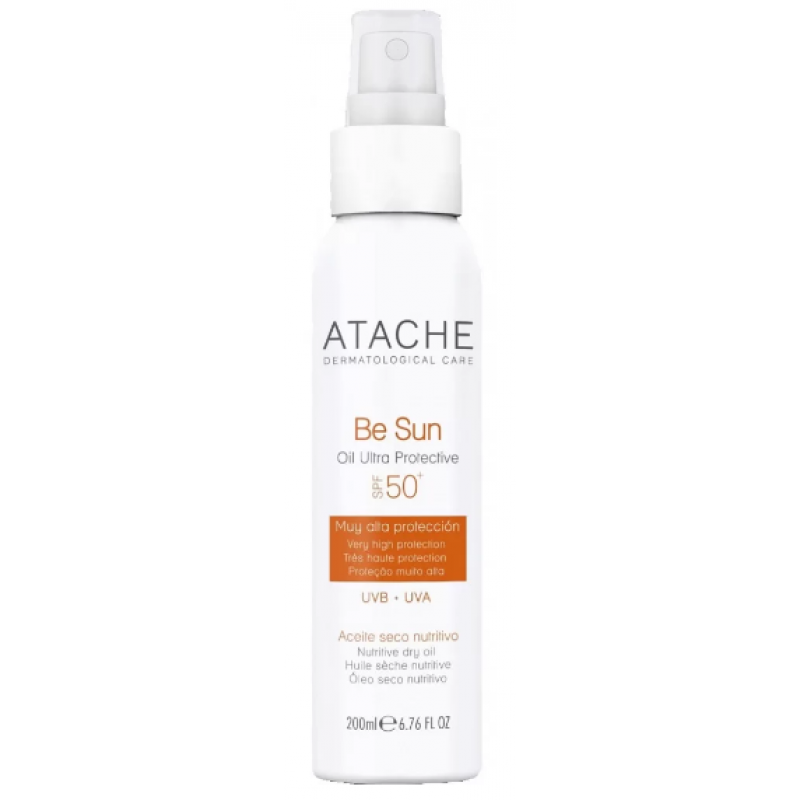 Омолоджуюче сонцезахисне сухе масло для тіла SPF50 Atache Be Sun Oil Ultra Protective SPF50 200 мл Омолоджуюче сонцезахисне сухе масло для тіла SPF50 Atache Be Sun Oil Ultra Protective SPF50 200 мл