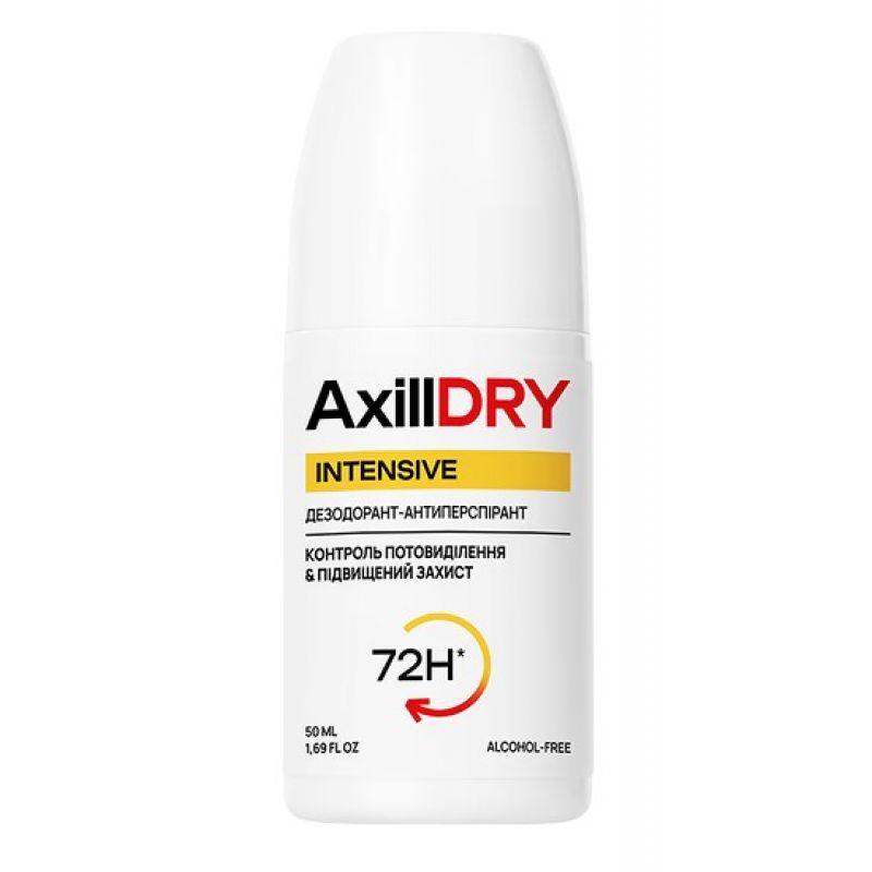 AXILLDRY Кульковий дезодорант-антиперспірант Intensive до 72 годин, 50 мл AXILLDRY Кульковий дезодорант-антиперспірант Intensive до 72 годин, 50 мл