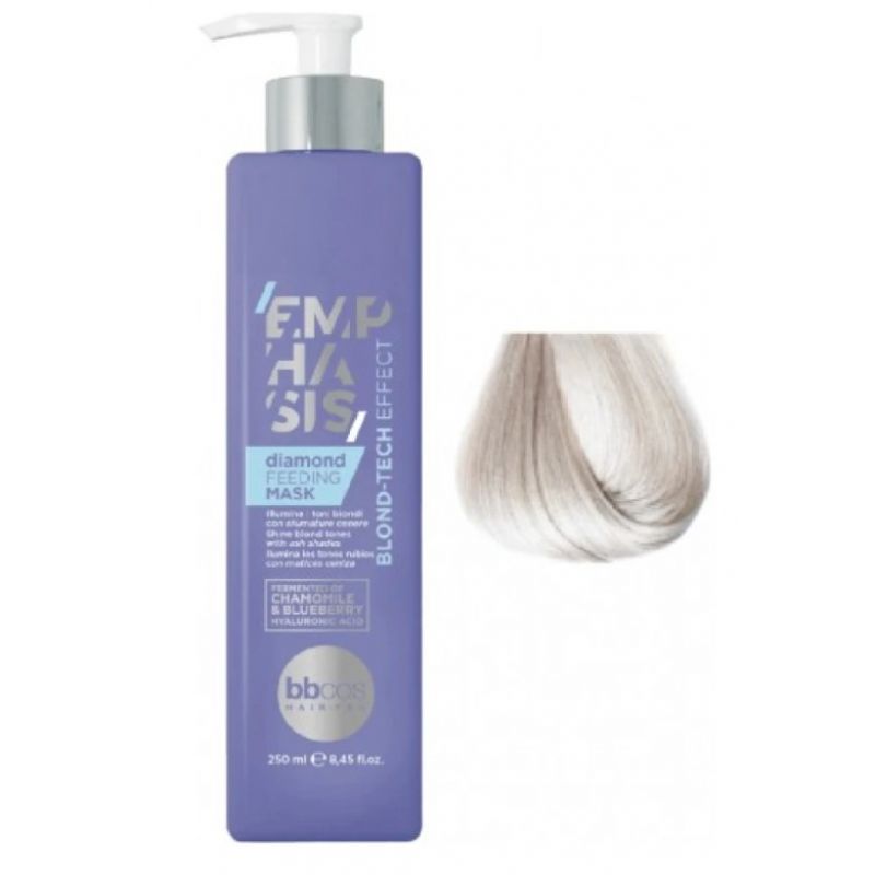 Живильна тонувальна маска Diamond - діамант BBcos Emphasis Blond-Tech Effect Feeding Mask 250 мл Живильна тонувальна маска Diamond - діамант BBcos Emphasis Blond-Tech Effect Feeding Mask 250 мл