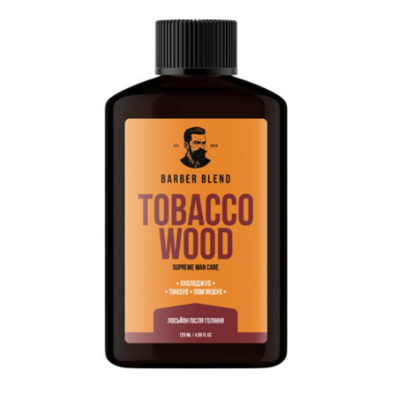 BARBER BLEND Освіжальний лосьйон після гоління Tobacco Wood, 120 мл BARBER BLEND Освіжальний лосьйон після гоління Tobacco Wood, 120 мл