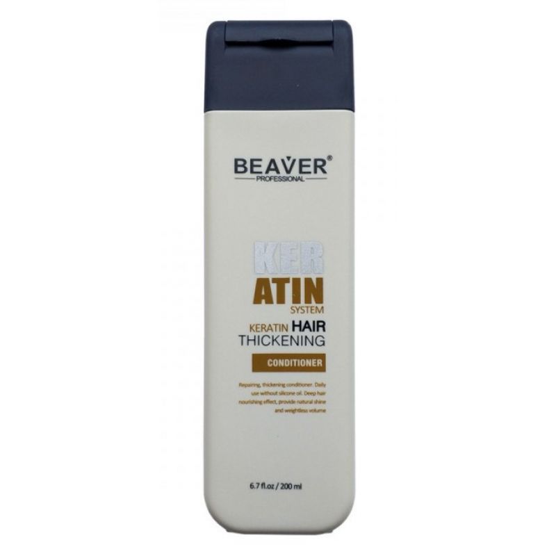 Кондиціонер з кератином для густоти та потовщення волосся BEAVER Keratin System Hair Thickening Conditioner 200 мл Кондиціонер з кератином для густоти та потовщення волосся BEAVER Keratin System Hair Thickening Conditioner 200 мл