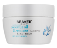Зволожувальна маска для сухого волосся з кокосовою олією Beaver Professional Coconut Oil Quinoa Moisturizing Hair Mask, 250 мл Зволожувальна маска для сухого волосся з кокосовою олією Beaver Professional Coconut Oil Quinoa Moisturizing Hair Mask, 250 мл