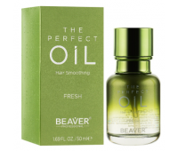 Олія парфумована для відновлення посічених кінчиків волосся Beaver Professional Expert Hydro The Perfect Oil Hair Smoothing Fresh, 50 мл Олія парфумована для відновлення посічених кінчиків волосся Beaver Professional Expert Hydro The Perfect Oil Hair Smoothing Fresh, 50 мл