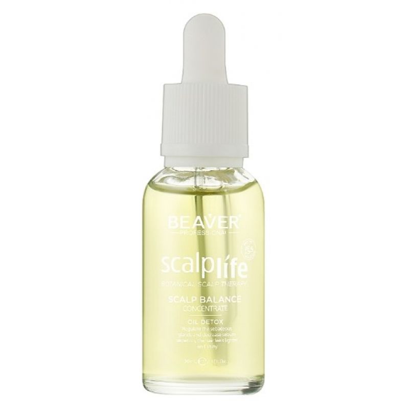 Лікувальний лосьйон для жирної шкіри голови та волосся Beaver Professional Oil Detox Scalp Balance Concentrate 30 мл Лікувальний лосьйон для жирної шкіри голови та волосся Beaver Professional Oil Detox Scalp Balance Concentrate 30 мл