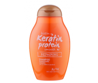 Безсульфатний шампунь для ламкого та посіченого волосся з біотином та кератином JustK Biotin and KeratinProtein Reparing Shampoo, 350 мл Безсульфатний шампунь для ламкого та посіченого волосся з біотином та кератином JustK Biotin and KeratinProtein Reparing Shampoo, 350 мл