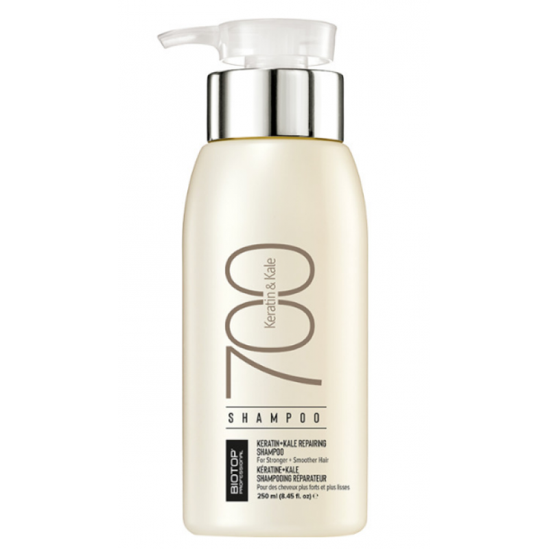 Шампунь з кератином і екстрактом листя броколі Biotop 700 Keratin + Kale