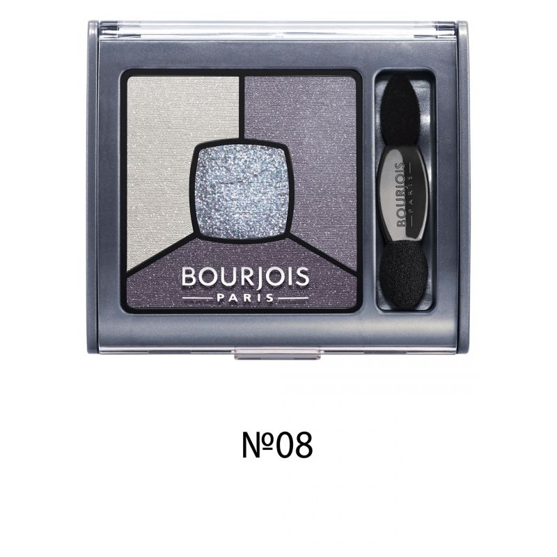 Bourjois Smoky Stories Тени для глаз квадро 08-синяя гамма+синий шиммер Bourjois Smoky Stories Тени для глаз квадро 08-синяя гамма+синий шиммер