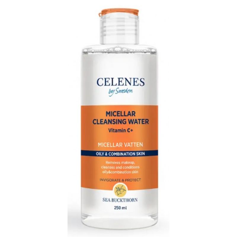 Міцелярна вода з обліпихою для жирної і комбінованої шкіри Celenes Sea Buckthorn Micellar Water Oily and Combination Skin 250 мл Міцелярна вода з обліпихою для жирної і комбінованої шкіри Celenes Sea Buckthorn Micellar Water Oily and Combination Skin 250 мл