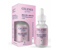 Пілінг-сироватка з кислотами Celenes aha + bha + lactic + arctic chaga mushroom 30 мл