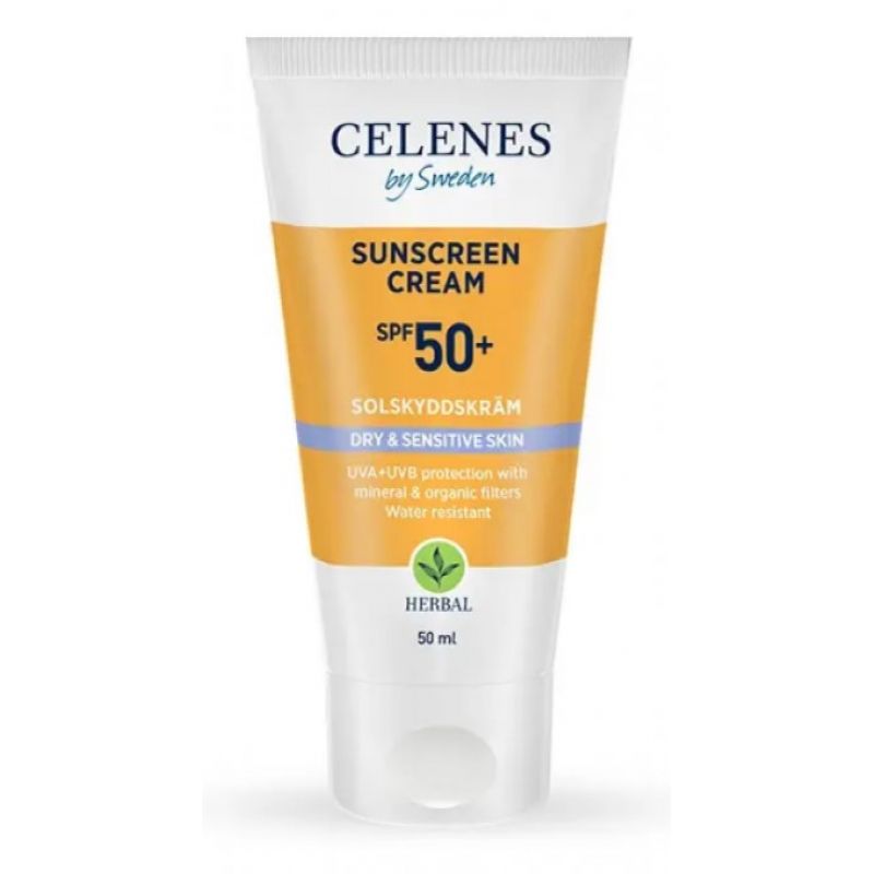 Сонцезахисний крем для сухої та чутливої шкіри - Celenes Sunscreen Cream SPF 50+ Dry and Sensitive 50 мл Сонцезахисний крем для сухої та чутливої шкіри - Celenes Sunscreen Cream SPF 50+ Dry and Sensitive 50 мл