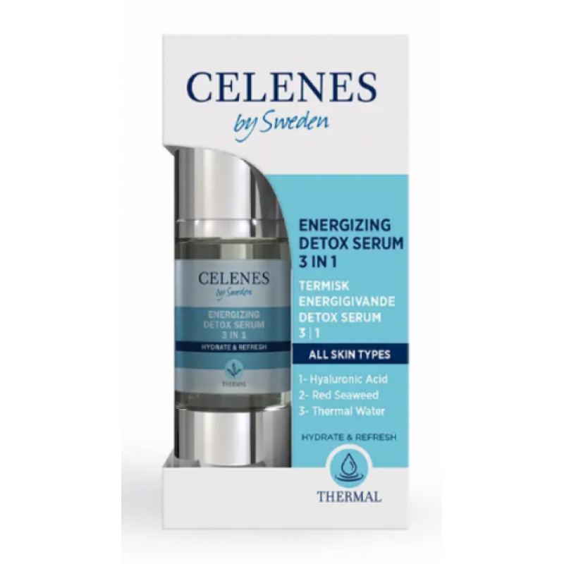 Термальна енергезуюча детокс сироватка 3 в 1 Celenes Thermal Energizing Detox Serum 3in1 30 мл Термальна енергезуюча детокс сироватка 3 в 1 Celenes Thermal Energizing Detox Serum 3in1 30 мл