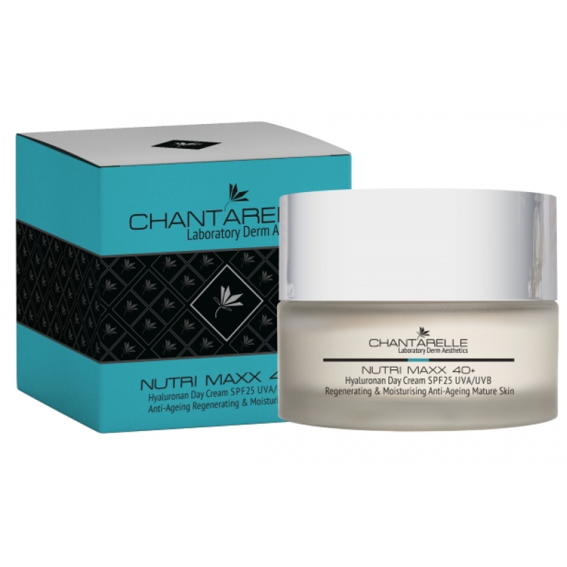 Денний крем, що відновлює та зволожує Chantarelle NUTRI MAXX Hyaluronan Day Cream SPF25 UVA/UVB 50 мл Денний крем, що відновлює та зволожує Chantarelle NUTRI MAXX Hyaluronan Day Cream SPF25 UVA/UVB 50 мл