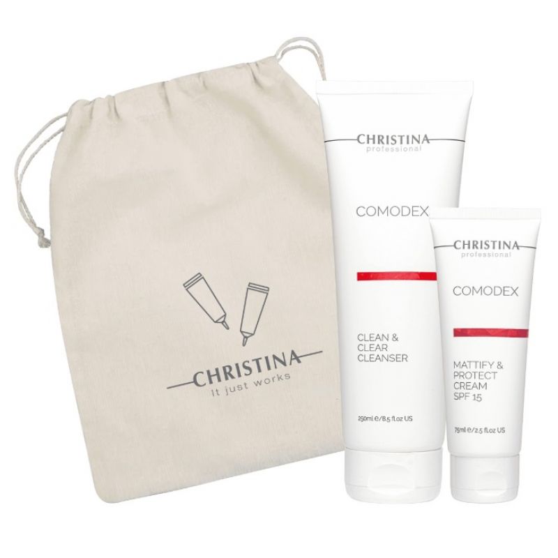 Подарунковий набір Чиста шкіра для жирної та проблемної шкіри Christina Comodex Подарунковий набір Чиста шкіра для жирної та проблемної шкіри Christina Comodex