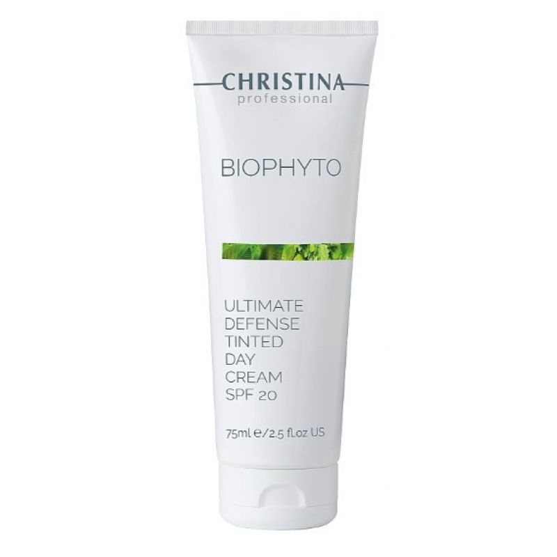 Денний крем Абсолютний захист SPF 20 з тоном Christina Bio Phyto Ultimate Defense Tinted Day Cream, 75 мл Денний крем Абсолютний захист SPF 20 з тоном Christina Bio Phyto Ultimate Defense Tinted Day Cream, 75 мл