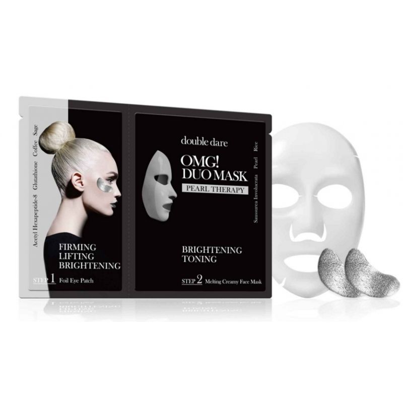 Комплекс двухкомпонентный из маски и патчей «Сияние и тонизирование» DOUBLE DARE OMG! DUO MASK - PEARL THERAPY Комплекс двухкомпонентный из маски и патчей «Сияние и тонизирование» DOUBLE DARE OMG! DUO MASK - PEARL THERAPY
