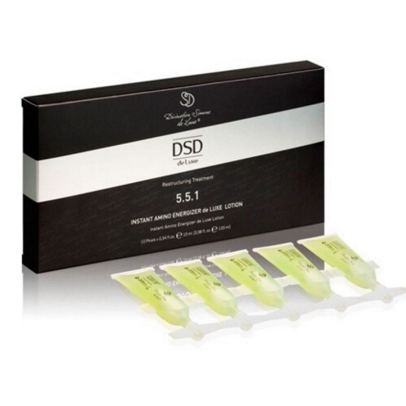Аміноенерджайзер миттєвої дії лосьйон № 5.5.1 DSD De Luxe Simone Dixidox de Luxe Instant Amino Energizer Lotion, 10 шт по 10 мл Аміноенерджайзер миттєвої дії лосьйон № 5.5.1 DSD De Luxe Simone Dixidox de Luxe Instant Amino Energizer Lotion, 10 шт по 10 мл