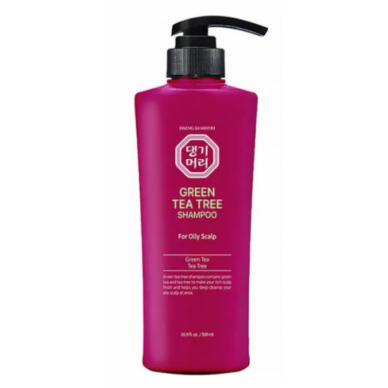 Шампунь зеленый с экстрактом чайного дерева для жирной кожи головы Daeng Gi Meo Ri Green Tea Tree 500 мл Шампунь зеленый с экстрактом чайного дерева для жирной кожи головы Daeng Gi Meo Ri Green Tea Tree 500 мл