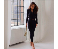 Костюм чорний корсетний жакет та лосини