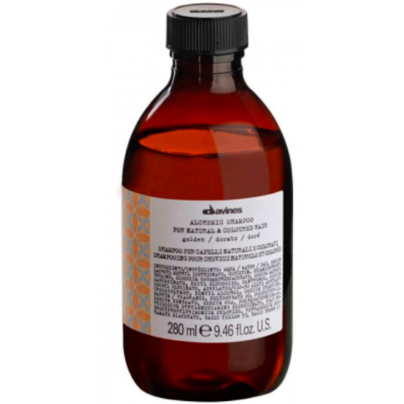Шампунь Алхімік Золото Davines Alchemic Shampoo Golden For Natural And Coloured Hair, 280 мл Шампунь Алхімік Золото Davines Alchemic Shampoo Golden For Natural And Coloured Hair, 280 мл