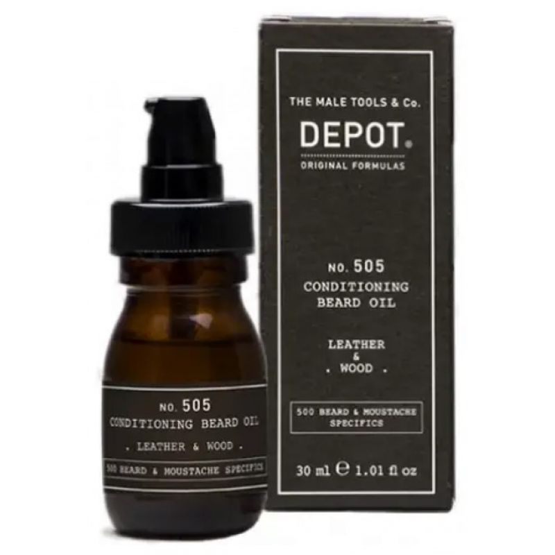 Олія для бороди Аромат шкіри й дерева Depot 505 Beard Oil Leather and Wood 30 мл Олія для бороди Аромат шкіри й дерева Depot 505 Beard Oil Leather and Wood 30 мл