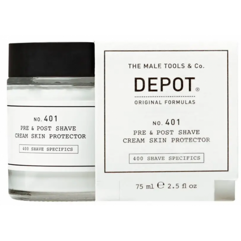 Захисний крем до та після гоління Depot 401 Pre and Post Cream Skin Protector 75 мл Захисний крем до та після гоління Depot 401 Pre and Post Cream Skin Protector 75 мл