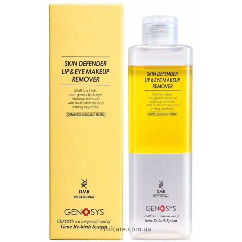 Двофазний засіб для зняття макіяжу Genosys Professional Skin Defender Lip and Eye Makeup Remover 200 мл Двофазний засіб для зняття макіяжу Genosys Professional Skin Defender Lip and Eye Makeup Remover 200 мл