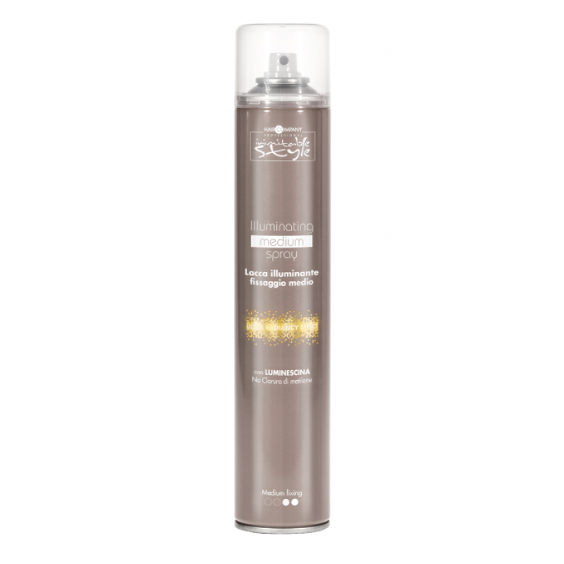 Фіксуючий лак для блиску середньої фіксації Hair Company Inimitable Style Illuminating Medium Spray 2, 500 мл Фіксуючий лак для блиску середньої фіксації Hair Company Inimitable Style Illuminating Medium Spray 2, 500 мл