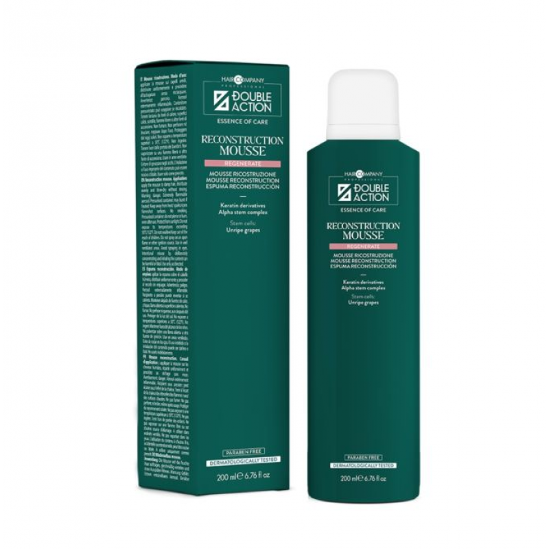 Мус відновлюючий Hair Company Double Action Reconstruction Mousse 200 мл Мус відновлюючий Hair Company Double Action Reconstruction Mousse 200 мл