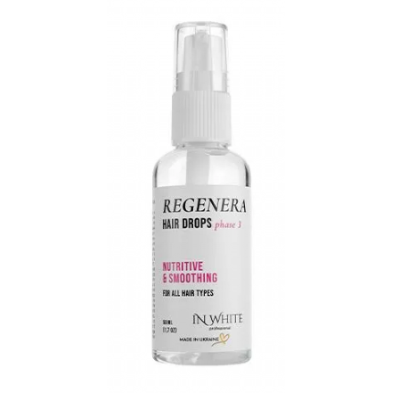 Олія для розгладження волосся IN WHITE Regenera Hair Drops Олія для розгладження волосся IN WHITE Regenera Hair Drops