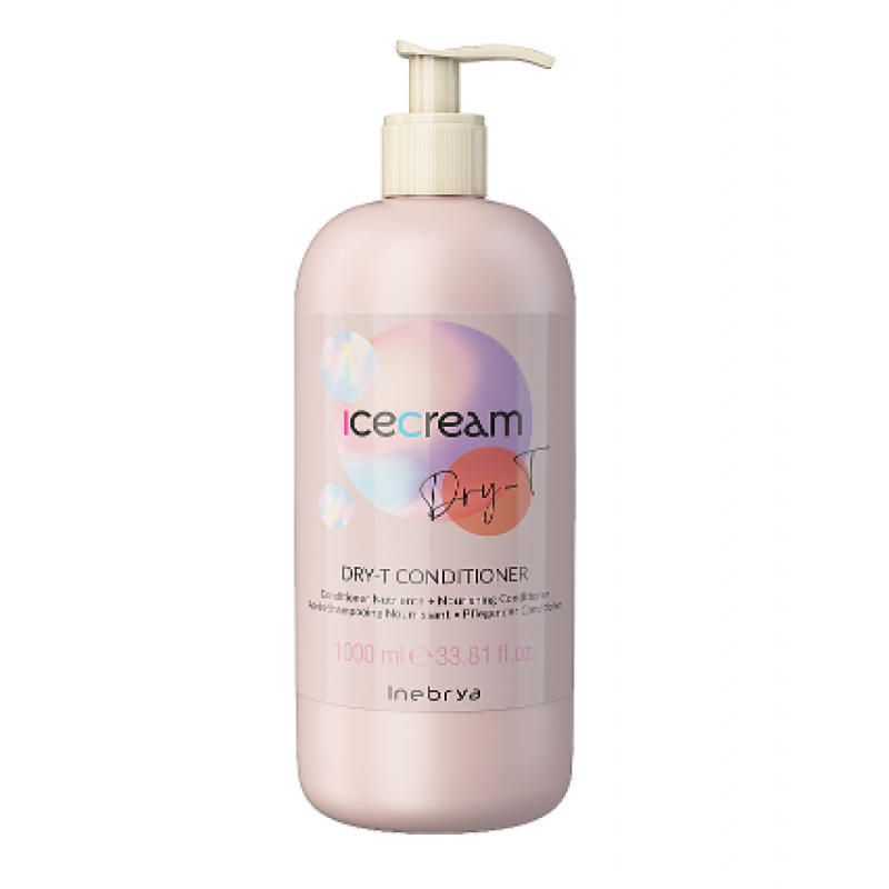 Кондиціонер для сухого, фарбованого та кучерявого волосся Inebrya Ice Cream Dry-T Conditioner Кондиціонер для сухого, фарбованого та кучерявого волосся Inebrya Ice Cream Dry-T Conditioner