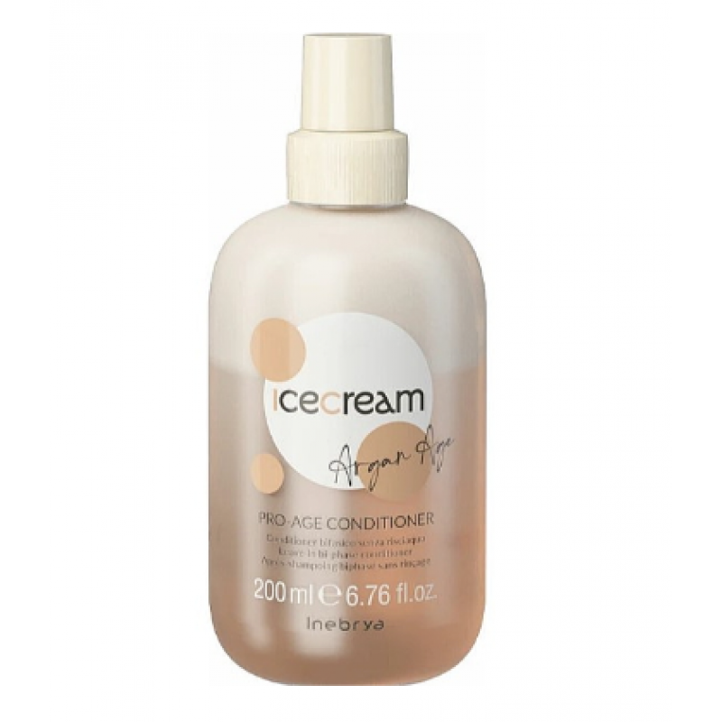 Спрей-кондиціонер з аргановою олією Inebrya Ice Cream Pro-Age 2-Phase Conditioner Argan Oil 200 мл Спрей-кондиціонер з аргановою олією Inebrya Ice Cream Pro-Age 2-Phase Conditioner Argan Oil 200 мл
