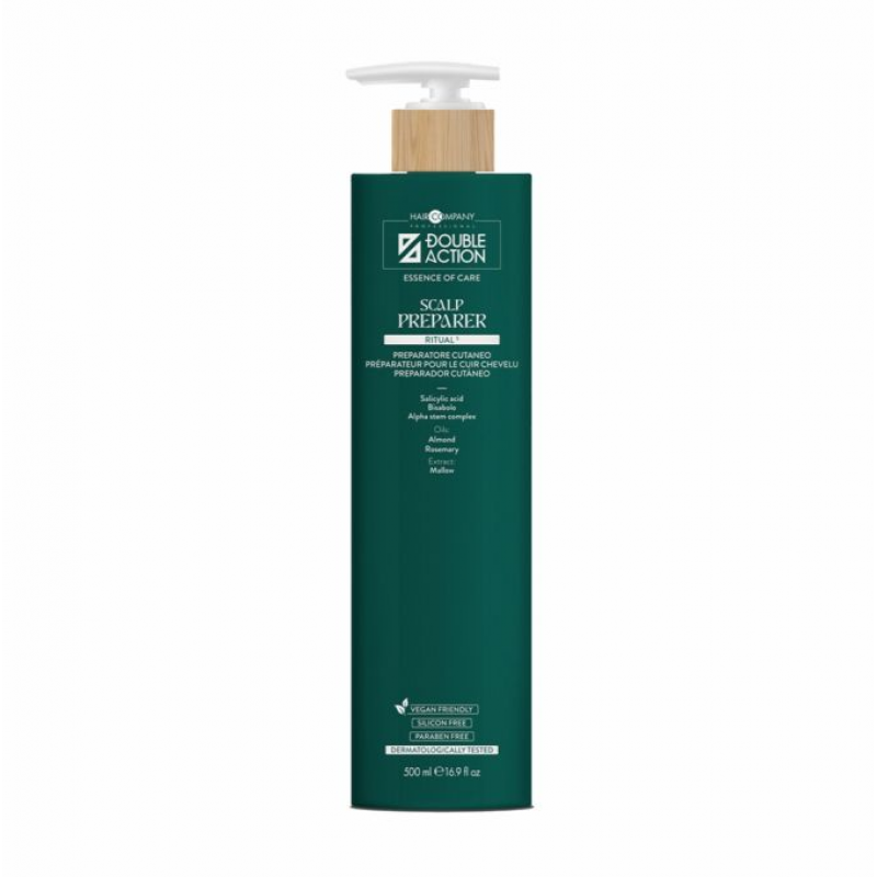 Підготовчий засіб для глибокого очищення шкіри голови - Hair Company Double Action Scalp Preparer 500 мл Підготовчий засіб для глибокого очищення шкіри голови - Hair Company Double Action Scalp Preparer 500 мл