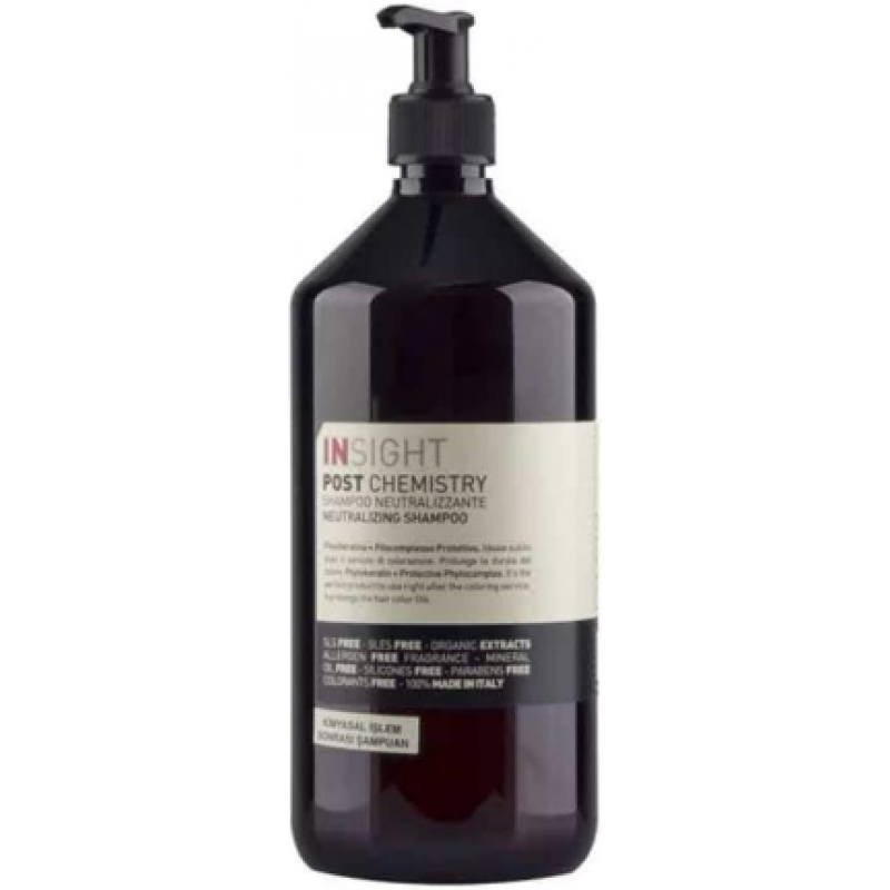 Нейтралізуючий шампунь після фарбування Insight Post Chemistry Neutralizing Shampoo 900 мл Нейтралізуючий шампунь після фарбування Insight Post Chemistry Neutralizing Shampoo 900 мл