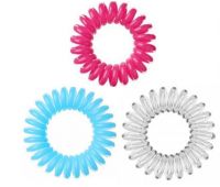 Invisibobble Резинка-браслет для волосся прозора, блакитна, яскраво-рожева Invisibobble Резинка-браслет для волосся прозора, блакитна, яскраво-рожева