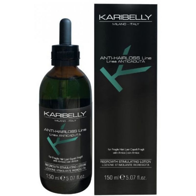 Лосьйон для стимуляції росту волосся - Karibelly Anti-Hairloss Regrowth Stimulating Lotion 150 мл Лосьйон для стимуляції росту волосся - Karibelly Anti-Hairloss Regrowth Stimulating Lotion 150 мл