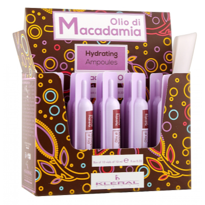 Ампули для зволоження волосся Kleral System Olio Di Macadamia Hydrating Ampoules, 10 шт по 10 мл Ампули для зволоження волосся Kleral System Olio Di Macadamia Hydrating Ampoules, 10 шт по 10 мл