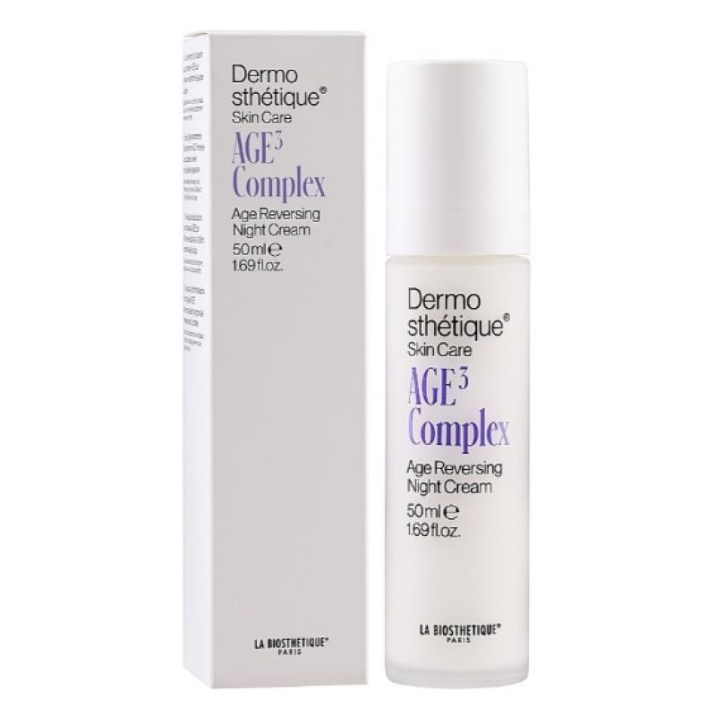 Нічний антивіковий крем для обличчя La Biosthetique Dermosthetique Skin Care AGE³ Age Reversing Night Cream 50 мл Нічний антивіковий крем для обличчя La Biosthetique Dermosthetique Skin Care AGE³ Age Reversing Night Cream 50 мл