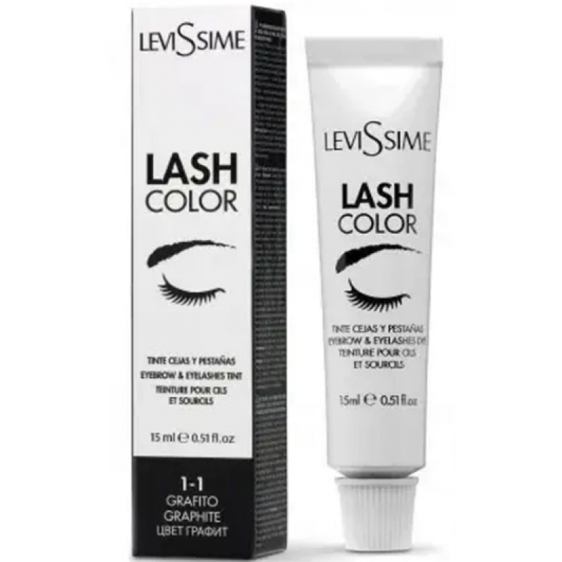 Фарба для брів і вій графітовий колір LeviSsime Graphite 1.1 15мл Фарба для брів і вій графітовий колір LeviSsime Graphite 1.1 15мл