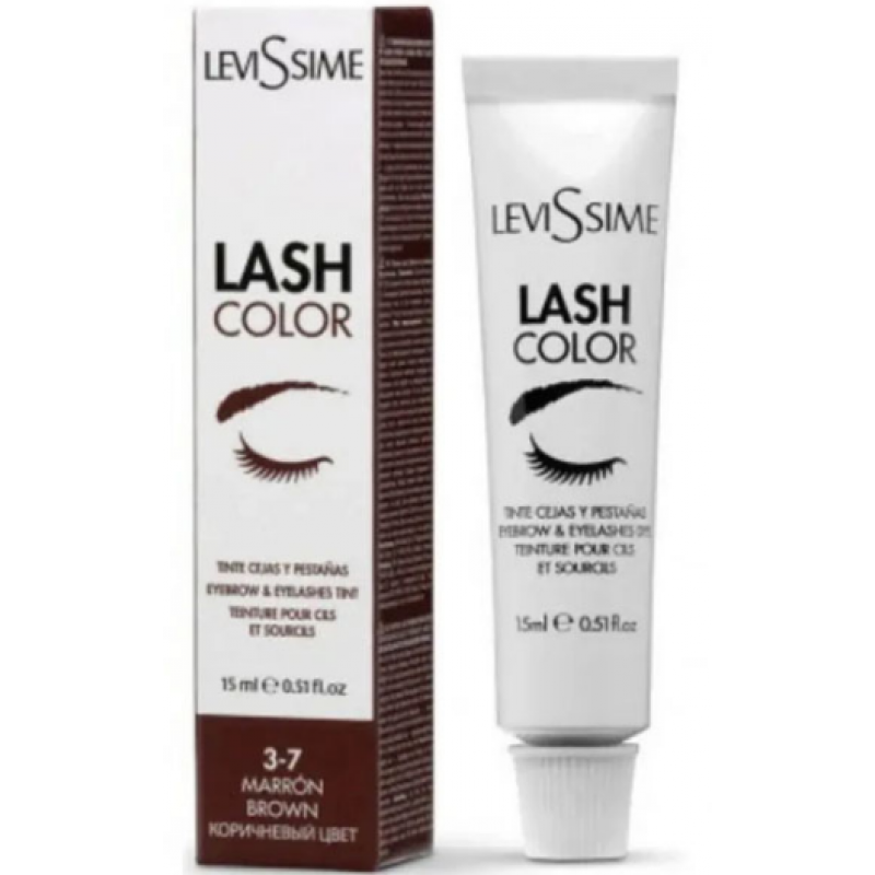 Фарба для брів і вій коричневий колір LeviSsime Brown 3.7 15 мл Фарба для брів і вій коричневий колір LeviSsime Brown 3.7 15 мл