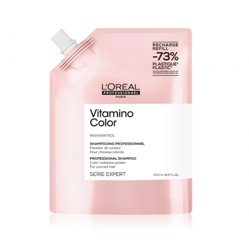 Шампунь для збереження кольору фарбованого волосся (рефіл) L'Oreal Vitamino Color Refill 500 мл Шампунь для збереження кольору фарбованого волосся (рефіл) L'Oreal Vitamino Color Refill 500 мл