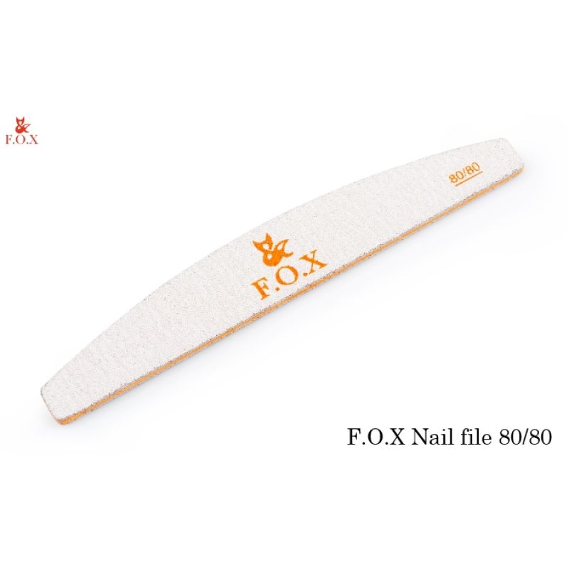 Пилка для искусственных ногтей абразивность 80*80 F.O.X. Nail Пилка для искусственных ногтей абразивность 80*80 F.O.X. Nail