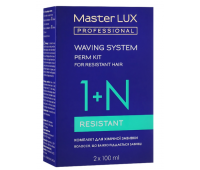 Набір для хімічної завивки волосся, що важко піддається завивці Master LUX Professional Resistant Perm Kit