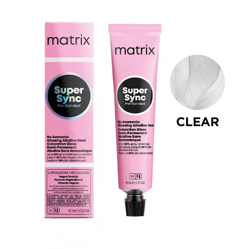 Фарба для волосся - глазурування - покриття волосся блиском Matrix Color Sync Clear Фарба для волосся - глазурування - покриття волосся блиском Matrix Color Sync Clear